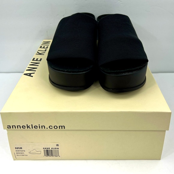 ANNE KLEIN, AKVENTI BLACK STRECH PLATFORM ELASTIC TOP W/SUPER CUSHION SOLE,8.5M - Picture 3 of 16
